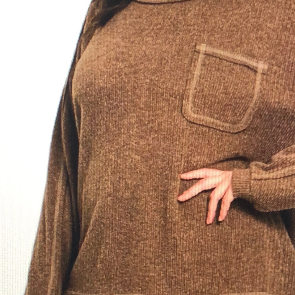 Plus Brushed Ribbed Hacci Round Neck Sweater - image 1